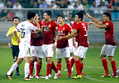 关于广州恒大战平天津泰达，中超第11轮结束的信息